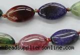 CAA547 15.5 inches 12*20mm marquise dyed madagascar agate beads