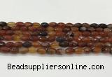 CAA5470 15.5 inches 8*12mm faceted rice agate beads