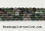 CAA5471 15.5 inches 8*12mm faceted rice agate beads