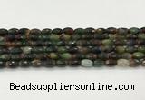 CAA5473 15.5 inches 8*12mm faceted rice agate beads