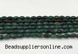 CAA5475 15.5 inches 8*12mm faceted rice agate beads