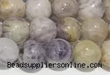 CAA5486 15 inches 6mm round purple flower stone beads