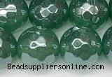 CAA5687 15 inches 10mm faceted round AB-color green agate beads