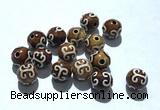 CAA5711 8mm round tibetan agate dzi beads wholesale