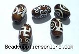 CAA5718 14*23mm drum tibetan agate dzi beads wholesale