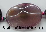 CAA582 15.5 inches 30*40mm faceted oval dragon veins agate beads