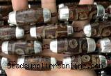 CAA5872 14*38mm - 16*43mm rice tibetan agate dzi beads