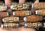 CAA5873 14*38mm - 16*43mm rice tibetan agate dzi beads