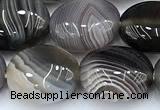 CAA5892 15 inches 10*12mm oval botswana agate gemstone beads