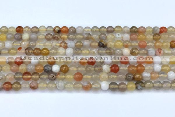 CAA5905 15 inches 4mm round colorful agate gemstone beads