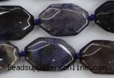 CAA595 15.5 inches 18*25mm faceted octagonal dragon veins agate beads