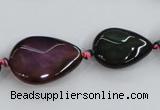 CAA601 15*20mm – 30*40mm faceted teardrop & oval dragon veins agate beads