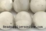 CAA6078 15 inches 10mm round matte white crazy lace agate beads