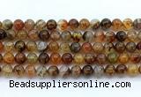 CAA6112 15.5 inches 8mm round dragon vein agate gemstone beads