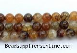 CAA6114 15.5 inches 12mm round dragon vein agate gemstone beads