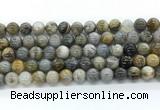 CAA6122 15.5 inches 8mm round bamboo leaf agate gemstone beads