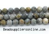 CAA6125 15.5 inches 14mm round bamboo leaf agate gemstone beads