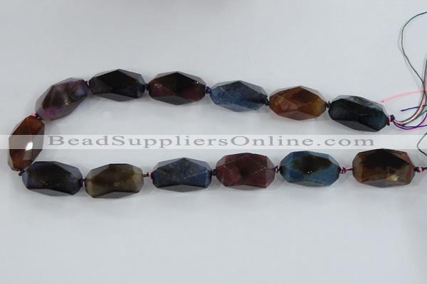 CAA613 15.5 inches 18*32mm faceted nuggets dragon veins agate beads