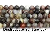 CAA6141 15 inches 12mm round Botswana agate beads wholesale