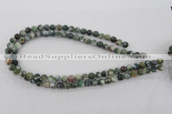 CAA701 15.5 inches 8mm round tree agate gemstone beads wholesale