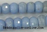 CAA742 15.5 inches 10*14mm faceted rondelle blue lace agate beads