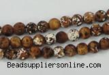 CAA749 15.5 inches 6mm round wooden agate beads wholesale