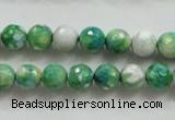 CAA793 15.5 inches 8mm faceted round fire crackle agate beads