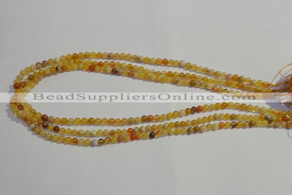 CAA86 15.5 inches 4mm round botswana agate gemstone beads