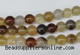 CAA890 15.5 inches 6mm round agate gemstone beads wholesale