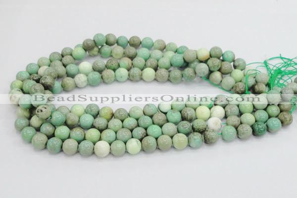 CAB01 15.5 inches 10mm round green grass agate gemstone beads