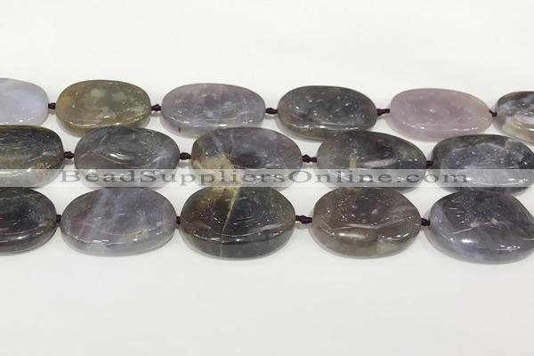 CAB1001 15.5 inches 20*30mm - 22*32mm nuggets purple agate gemstone beads