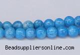 CAB220 15.5 inches 6mm round blue crazy lace agate beads