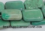 CAB29 15.5 inches 18*25mm rectangle green grass agate gemstone beads