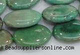 CAB31 15.5 inches 18*25mm oval green grass agate gemstone beads