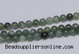 CAB382 15.5 inches 4mm round moss agate gemstone beads wholesale