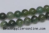 CAB384 15.5 inches 8mm round moss agate gemstone beads wholesale