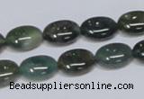 CAB410 15.5 inches 10*14mm oval moss agate gemstone beads wholesale