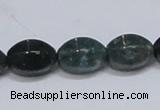 CAB423 15.5 inches 10*14mm faceted rice moss agate gemstone beads