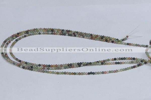 CAB429 15.5 inches 3mm round indian agate gemstone beads wholesale