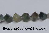 CAB441 15.5 inches 6*6mm inclined cube indian agate gemstone beads