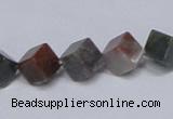 CAB442 15.5 inches 8*8mm inclined cube indian agate gemstone beads