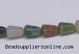 CAB446 15.5 inches 8*10mm faceted teardrop indian agate gemstone beads