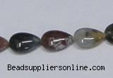 CAB460 15.5 inches 10*14mm flat teardrop indian agate gemstone beads