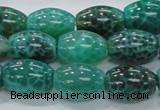 CAB52 15.5 inches 13*18mm egg-shaped peafowl agate gemstone beads