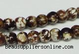 CAB609 15.5 inches 8mm round leopard skin agate beads wholesale