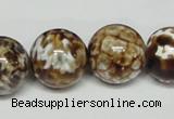 CAB614 15.5 inches 18mm round leopard skin agate beads wholesale