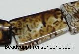 CAB643 15.5 inches 20*35mm trapezoid leopard skin agate beads