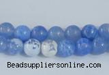 CAB645 15.5 inches 8mm round fire crackle agate beads wholesale