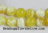 CAB660 15.5 inches 10mm round fire crackle agate beads wholesale