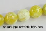 CAB662 15.5 inches 14mm round fire crackle agate beads wholesale